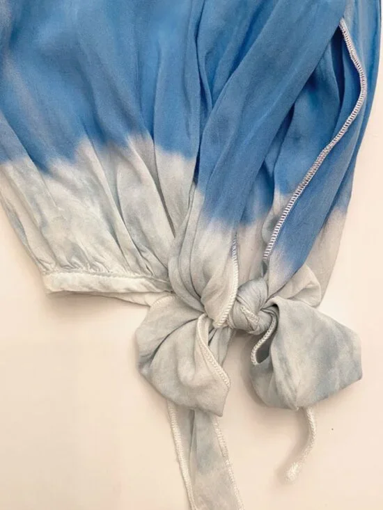 Anthropologie Holding Horses Dip Dye Print Top With Tie Sleeves Size S - Picture 6 of 9